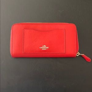 BLOOD ORANGE COACH WALLET